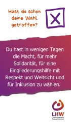 🙋‍♀️ 💁Hast du schon deine Wahl getroffen? 
Viele Menschen kannst du unterstützen, wenn auch du...